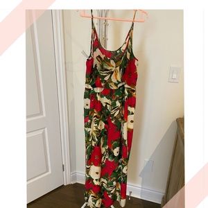 Aritzia Wilfred Bisous silk floral maxi dress
